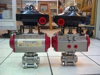 VALTORQUE PNEUMATIC DOUBLE ACTING + 3PC BALL VALVE 1/ 2 + LIMIT SWITCH BOX 2xSPDT